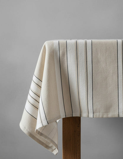 El mantel Provenza - Blanco y negro natural - 150x250
