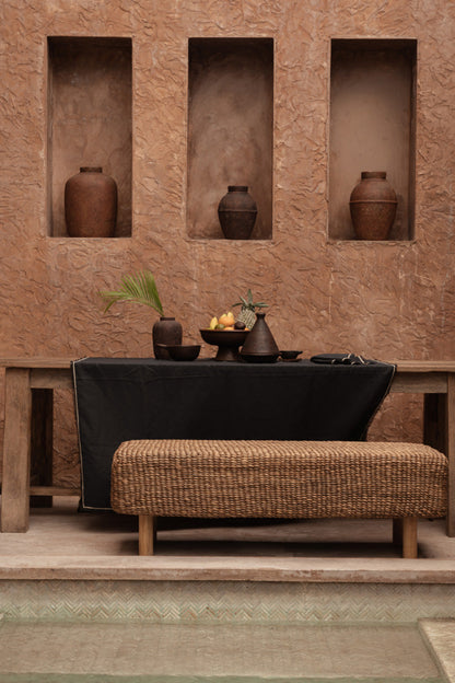 El mantel Tuscany - Negro Natural - 150x300 Bazar Bizar