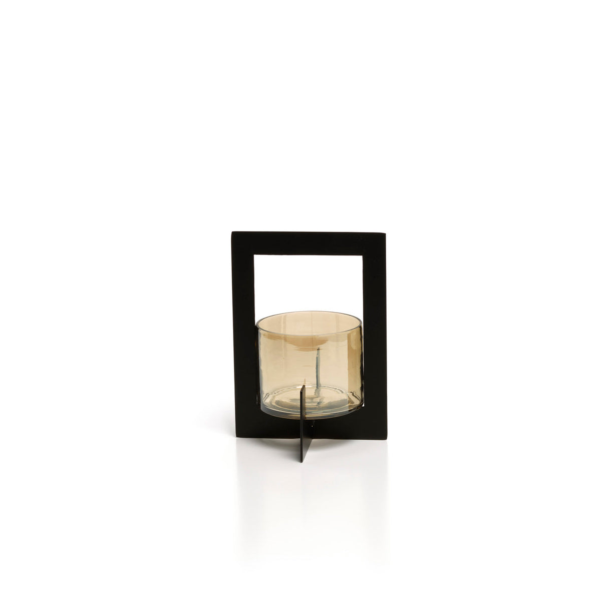 El candelabro enmarcado Hurricane negro M Bazar Bizar