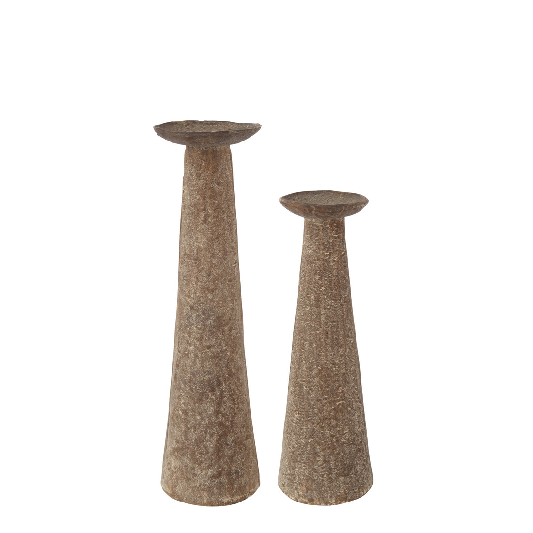 Juego de 2 candelabros marrones J-Line