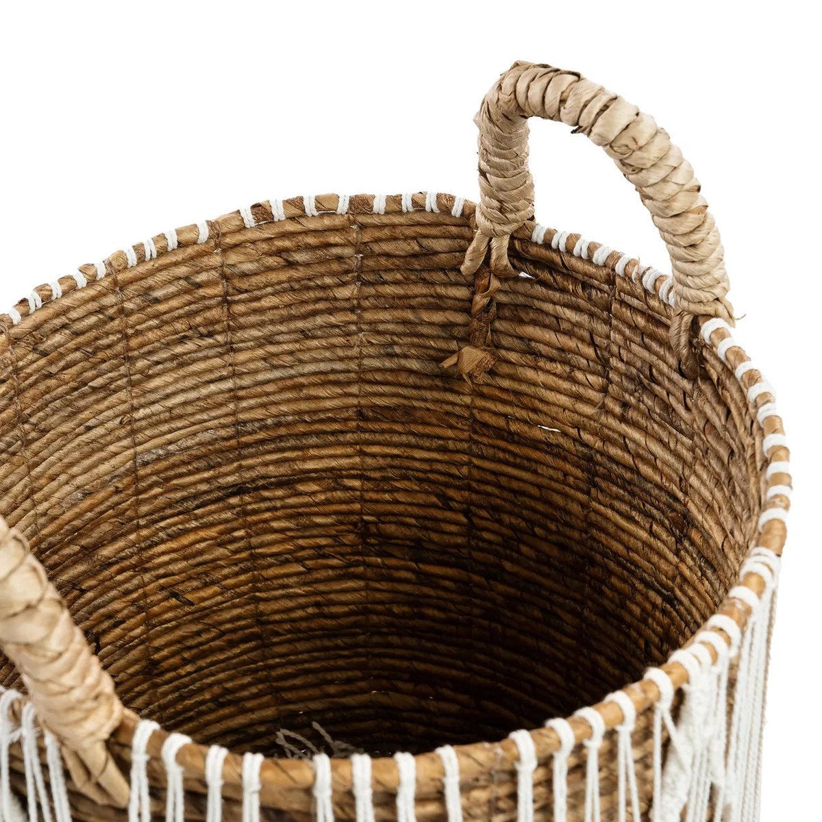 La cesta de macramé de punto recto - L