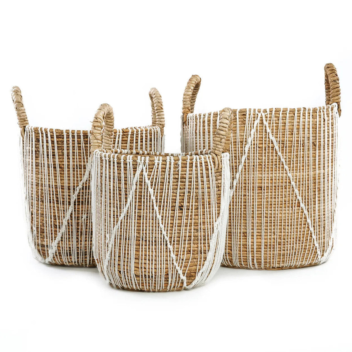 La cesta de macramé de punto recto - L