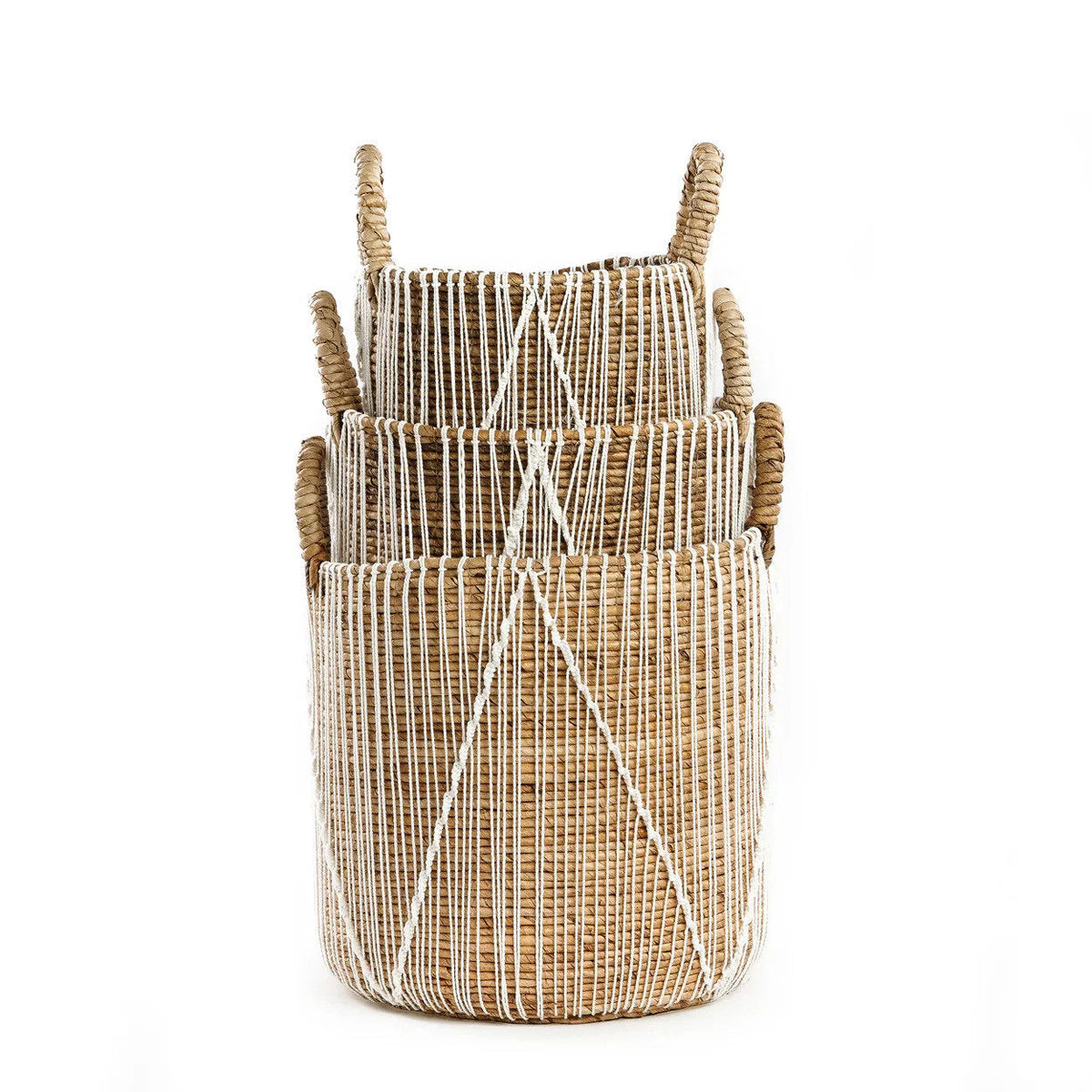 La cesta de macramé de punto recto - L
