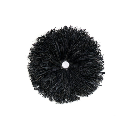 Decoración de pared Juju de rafia - Bazar Bizar negro
