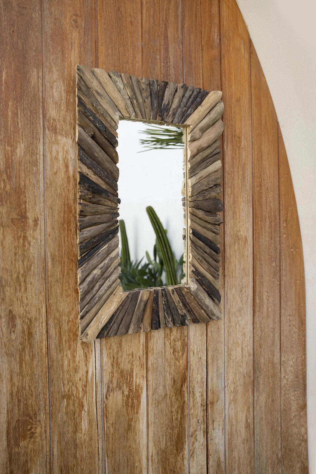 El espejo con marco Driftwood - Natural - M