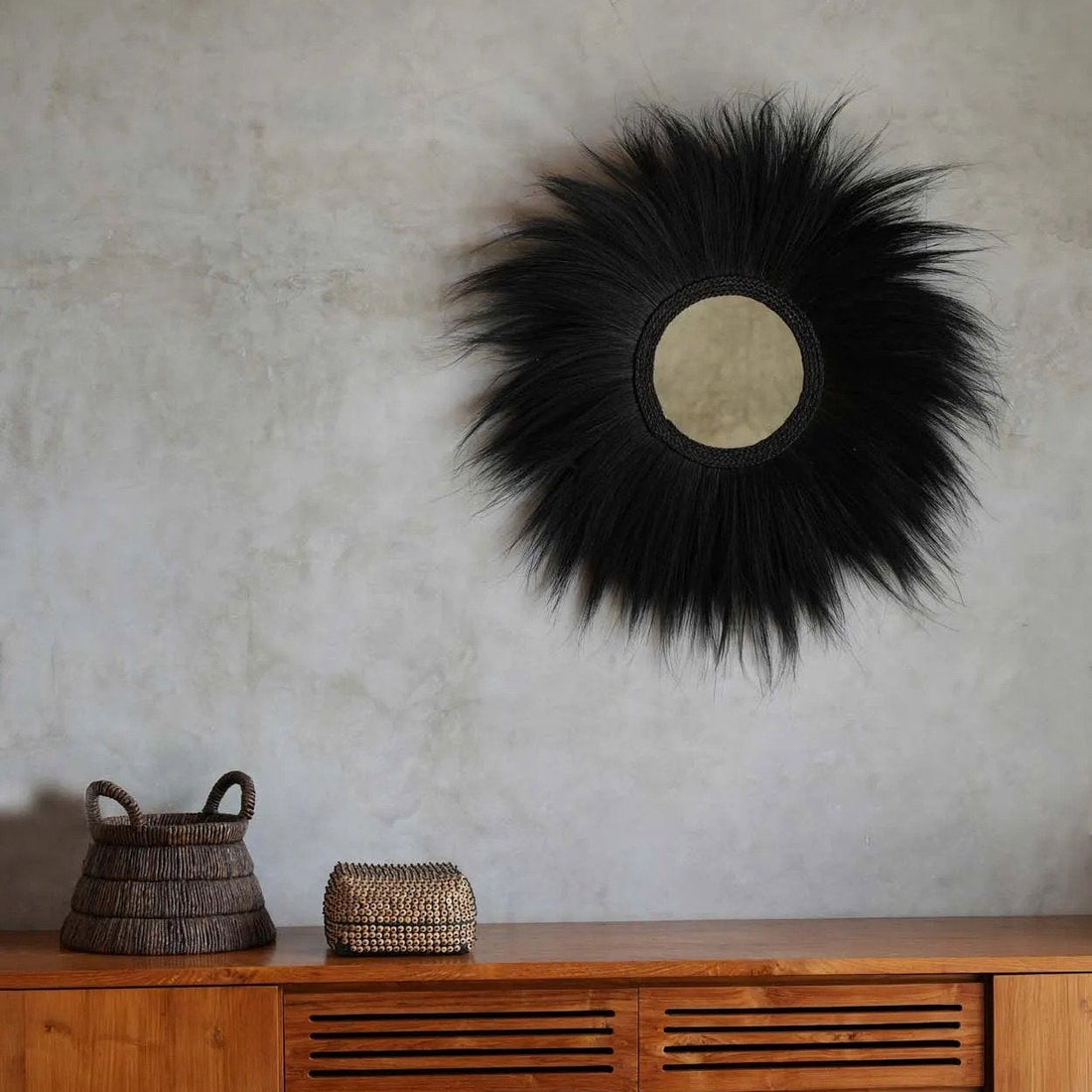 El espejo Simba - Negro - L 100x100cm Bazar Bizar