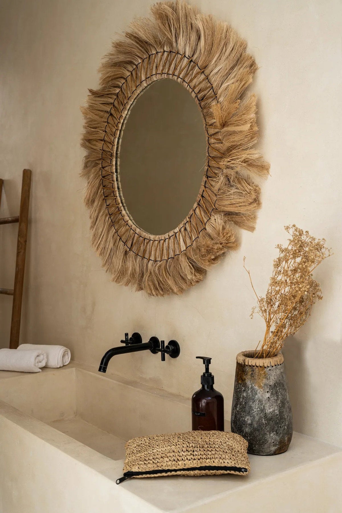 El espejo Pretty Blond - Natural - L 90x90cm Bazar Bizar
