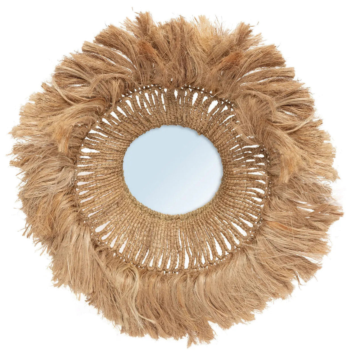 El espejo Solomon de Abaca - Natural 85x85cm Bazar Bizar