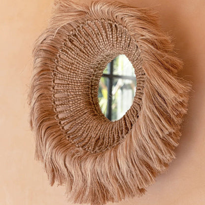 El espejo Solomon de Abaca - Natural 85x85cm Bazar Bizar