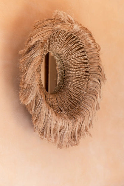 El espejo Solomon de Abaca - Natural 85x85cm Bazar Bizar