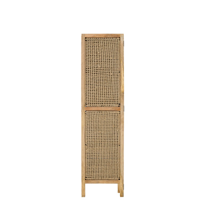 Biombo Divisor Con Paneles De Ratán Madera De Mango Natural J-Line