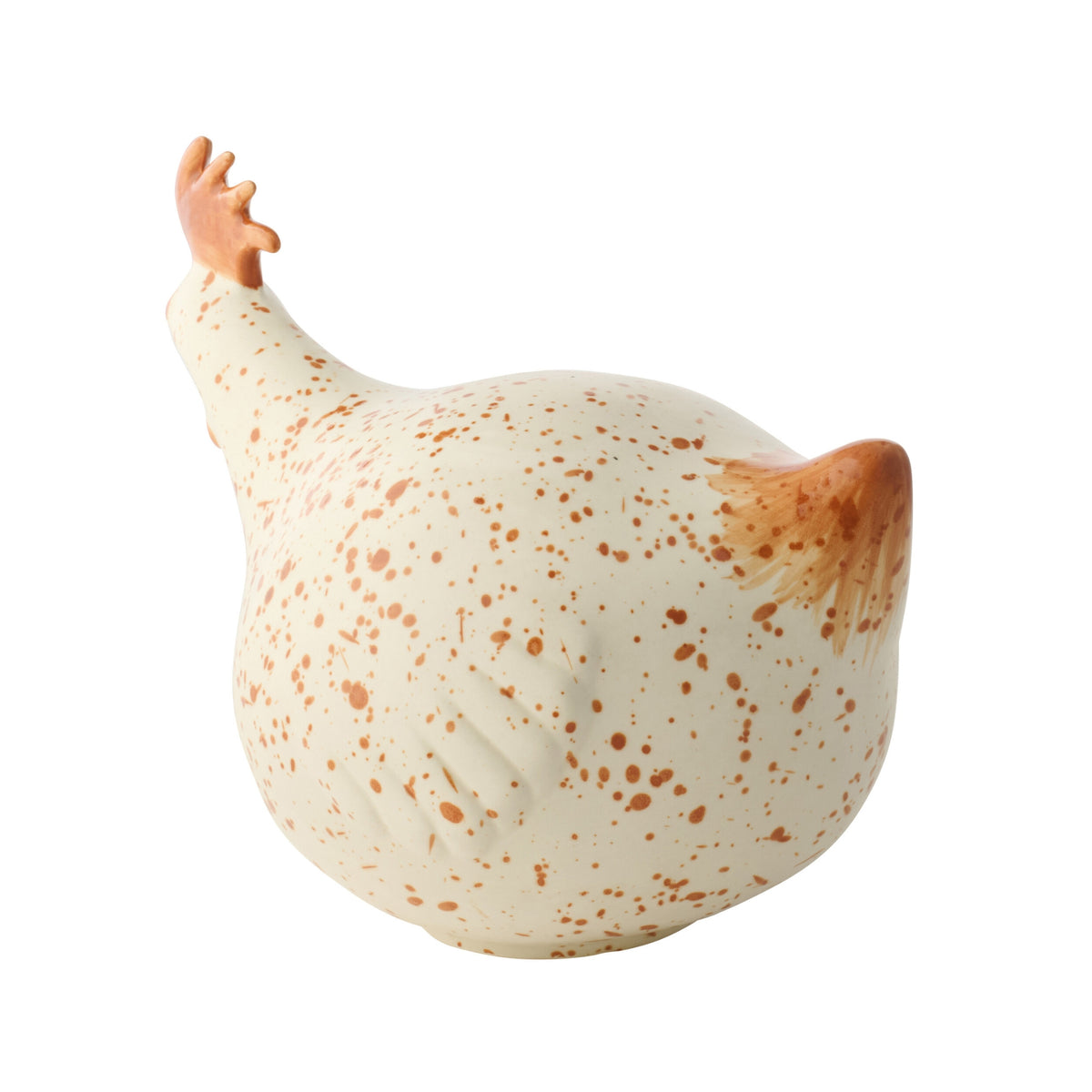 Pollo de cerámica blanco/marrón grande J-Line