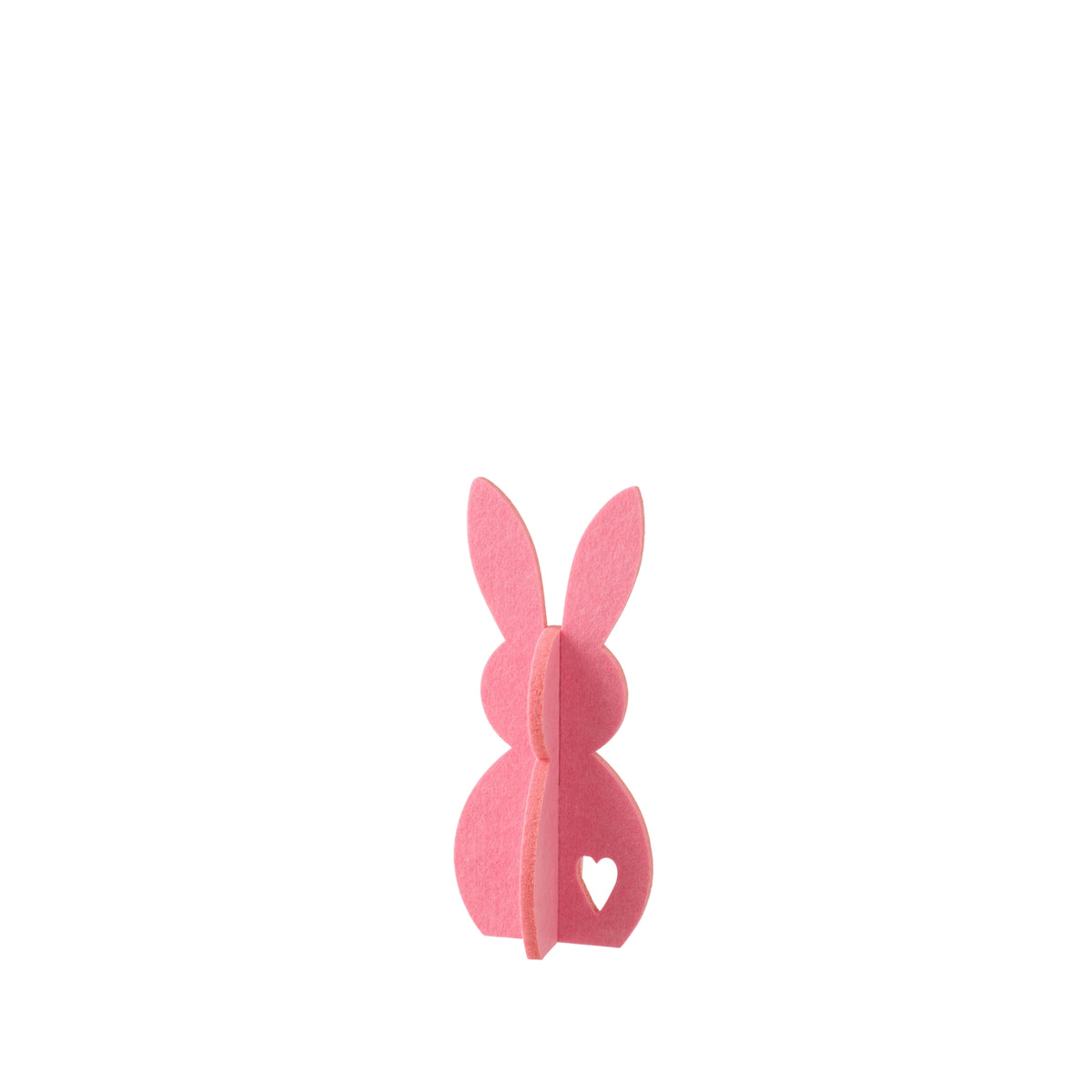 Decoración de Pascua Set de 3 Conejos Rosas de Fieltro J-Line