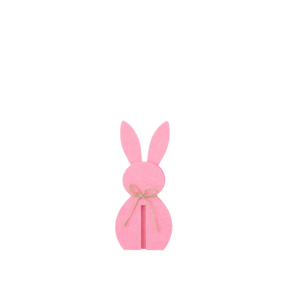 Decoración de Pascua Set de 3 Conejos Rosas de Fieltro J-Line