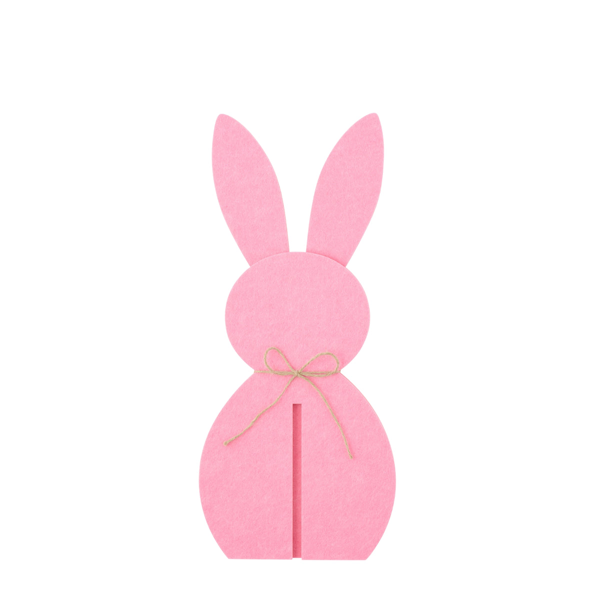 Decoración de Pascua Set de 3 Conejos Rosas de Fieltro J-Line