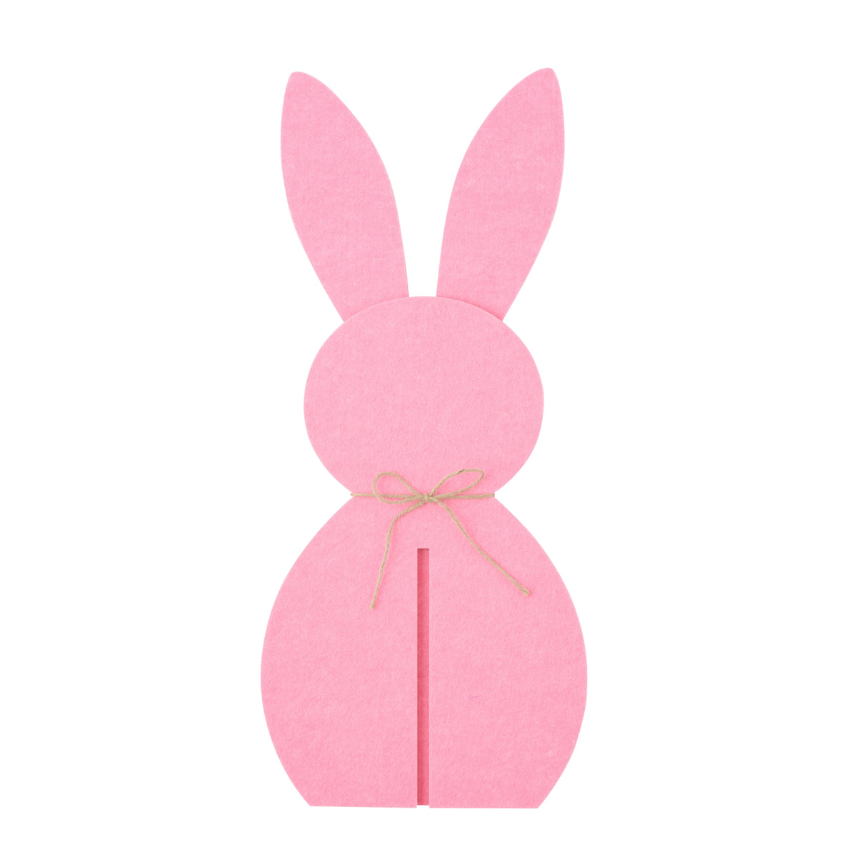 Decoración de Pascua Set de 3 Conejos Rosas de Fieltro J-Line