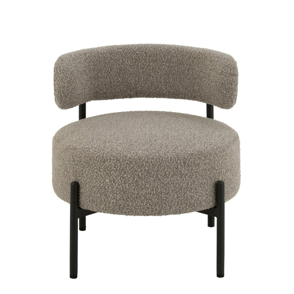 Sillón København Boucle Multíplex/Poliéster Gris/Negro J-Line