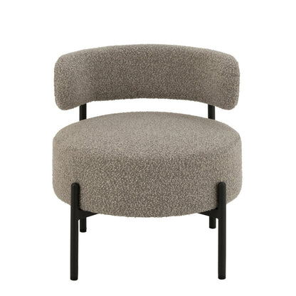 Sillón København Boucle Multíplex/Poliéster Gris/Negro J-Line
