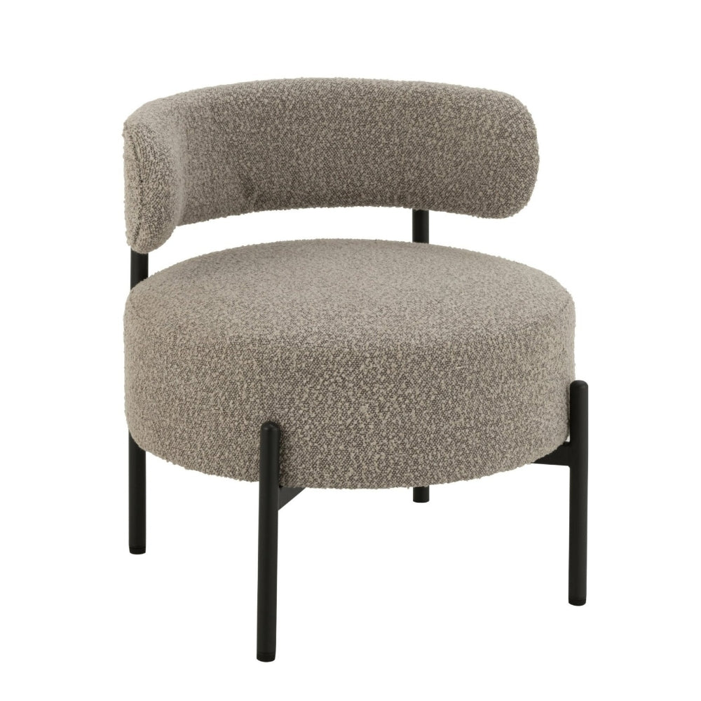 Sillón København Boucle Multíplex/Poliéster Gris/Negro J-Line