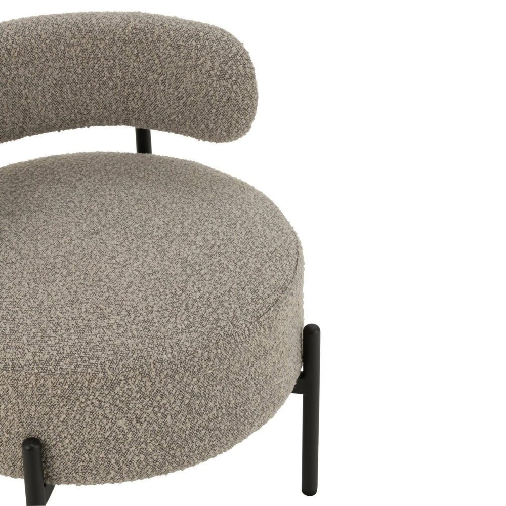 Sillón København Boucle Multíplex/Poliéster Gris/Negro J-Line
