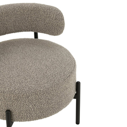 Sillón København Boucle Multíplex/Poliéster Gris/Negro J-Line