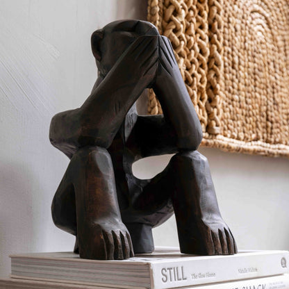 MUST Living Escultura Monkey Say Nothing