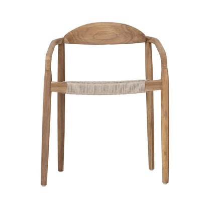 MUST Living Silla de comedor de exterior Santiago de madera de teca