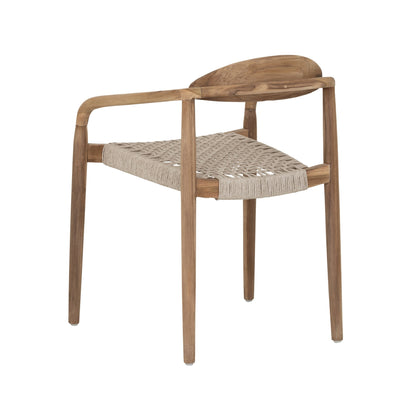 MUST Living Silla de comedor de exterior Santiago de madera de teca