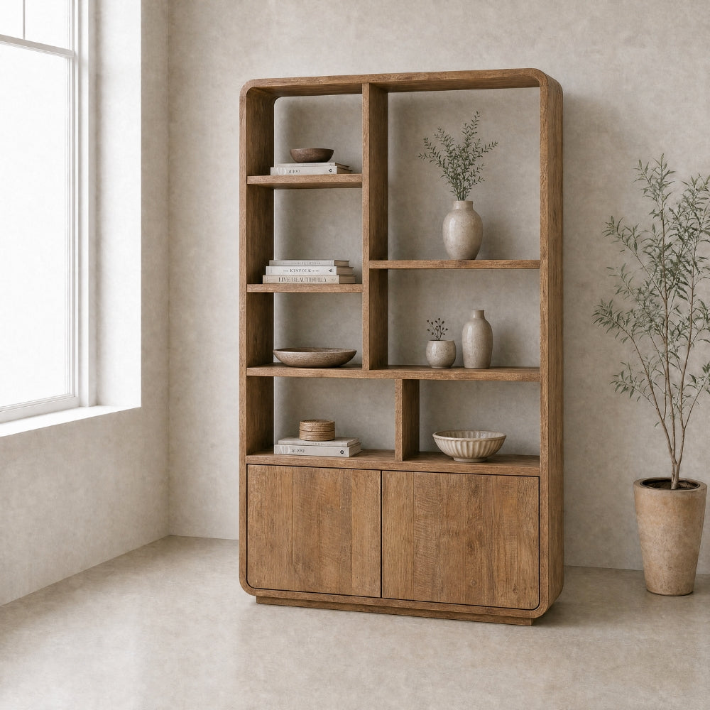DTP Home Librería Nova Madera de Teca Reciclada Pequeña