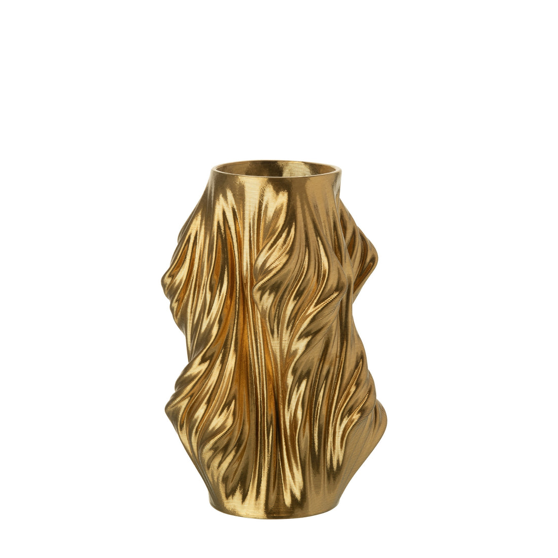 Jarrón 3D Irregular Porcelana Color Dorado Pequeño J-Line
