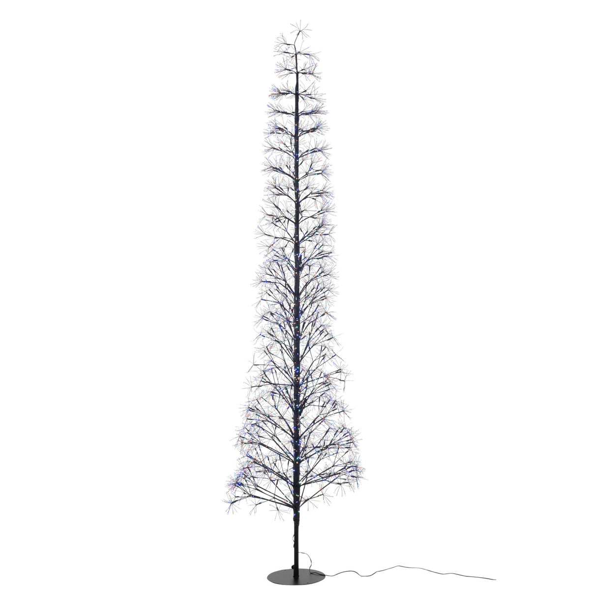 Árbol de Navidad Luces LED Multicolor Hierro Negro Extra Grande H240cm J-Line