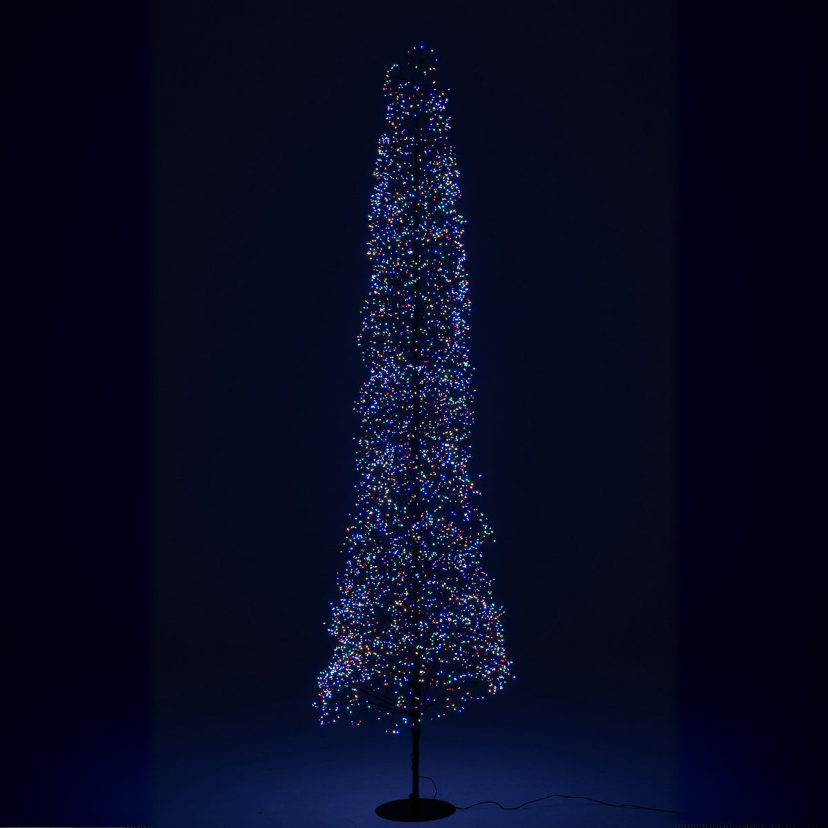 Árbol de Navidad Luces LED Multicolor Hierro Negro Extra Grande H240cm J-Line