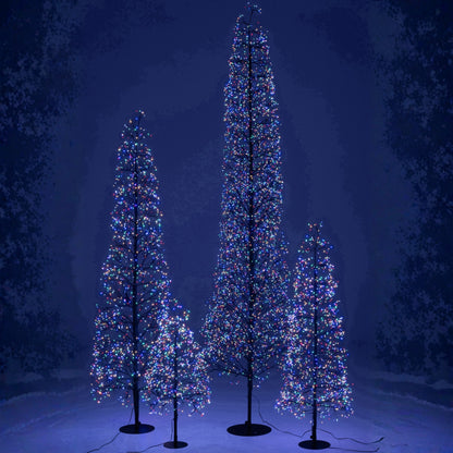 Árbol de Navidad Luces LED Multicolor Hierro Negro Extra Grande H240cm J-Line
