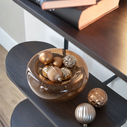Plato decorativo Carol Cristal Caramelo Pequeño J-Line