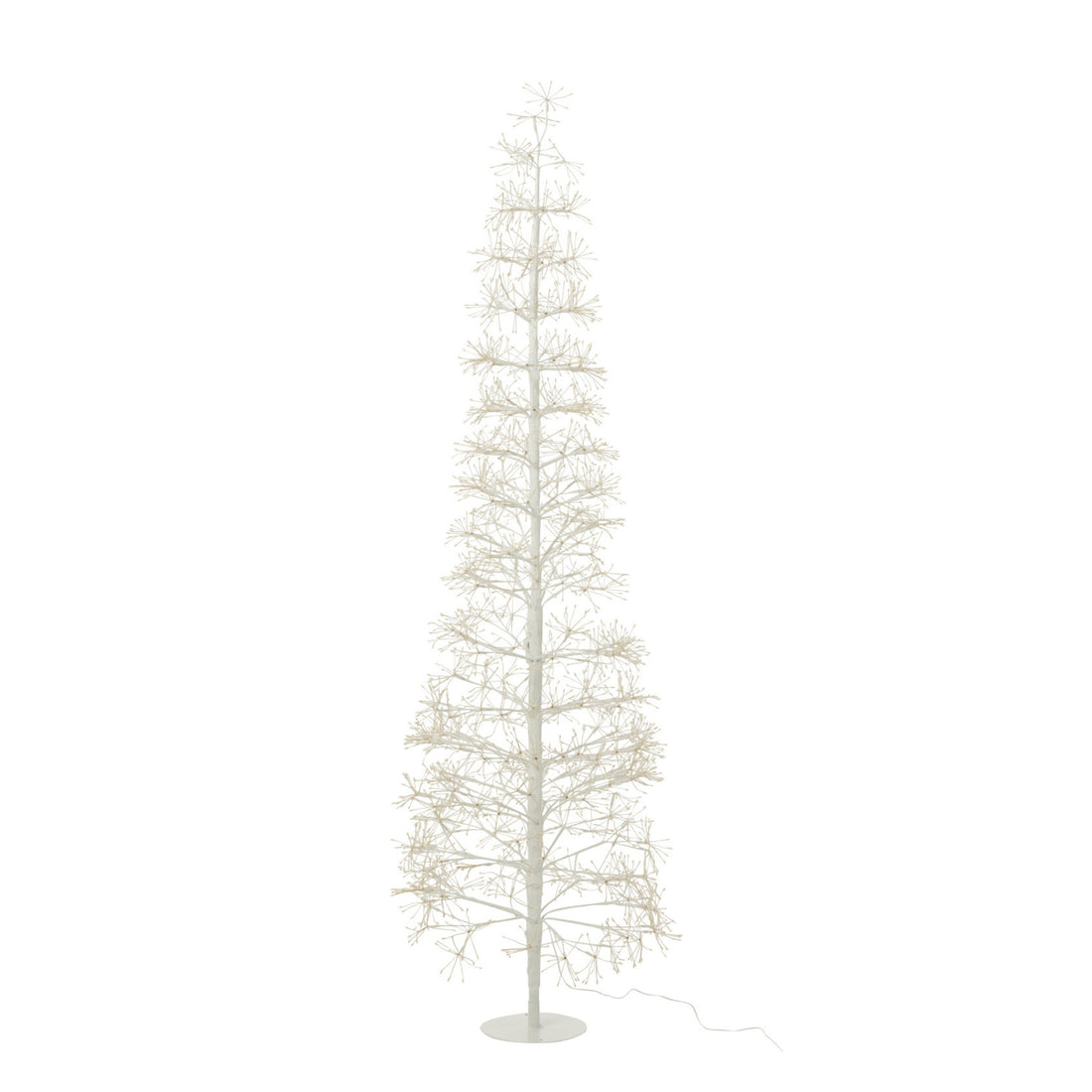 Árbol de Navidad Luces LED Blanco Cálido Metal Blanco Grande H180cm J-Line