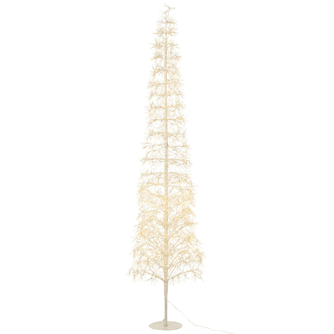 Árbol de Navidad con Luces LED Blanco Cálido Hierro Blanco Extra Grande H240cm J-Line