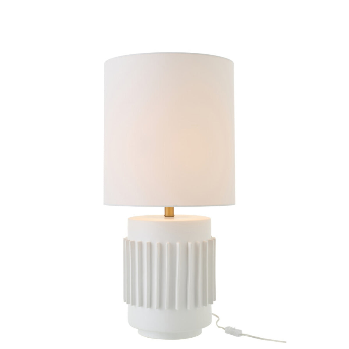 Lámpara de mesa de cerámica blanca J-Line