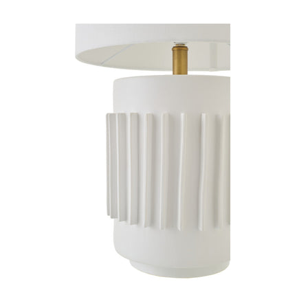 Lámpara de mesa de cerámica blanca J-Line