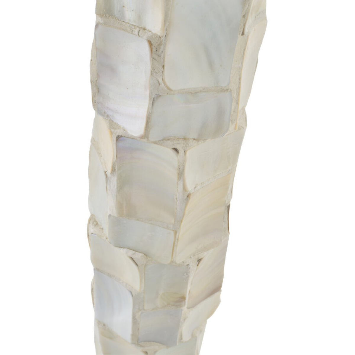 Lámpara de pie Efecto Perla Concha Blanco Roto/Beige Claro J-Line