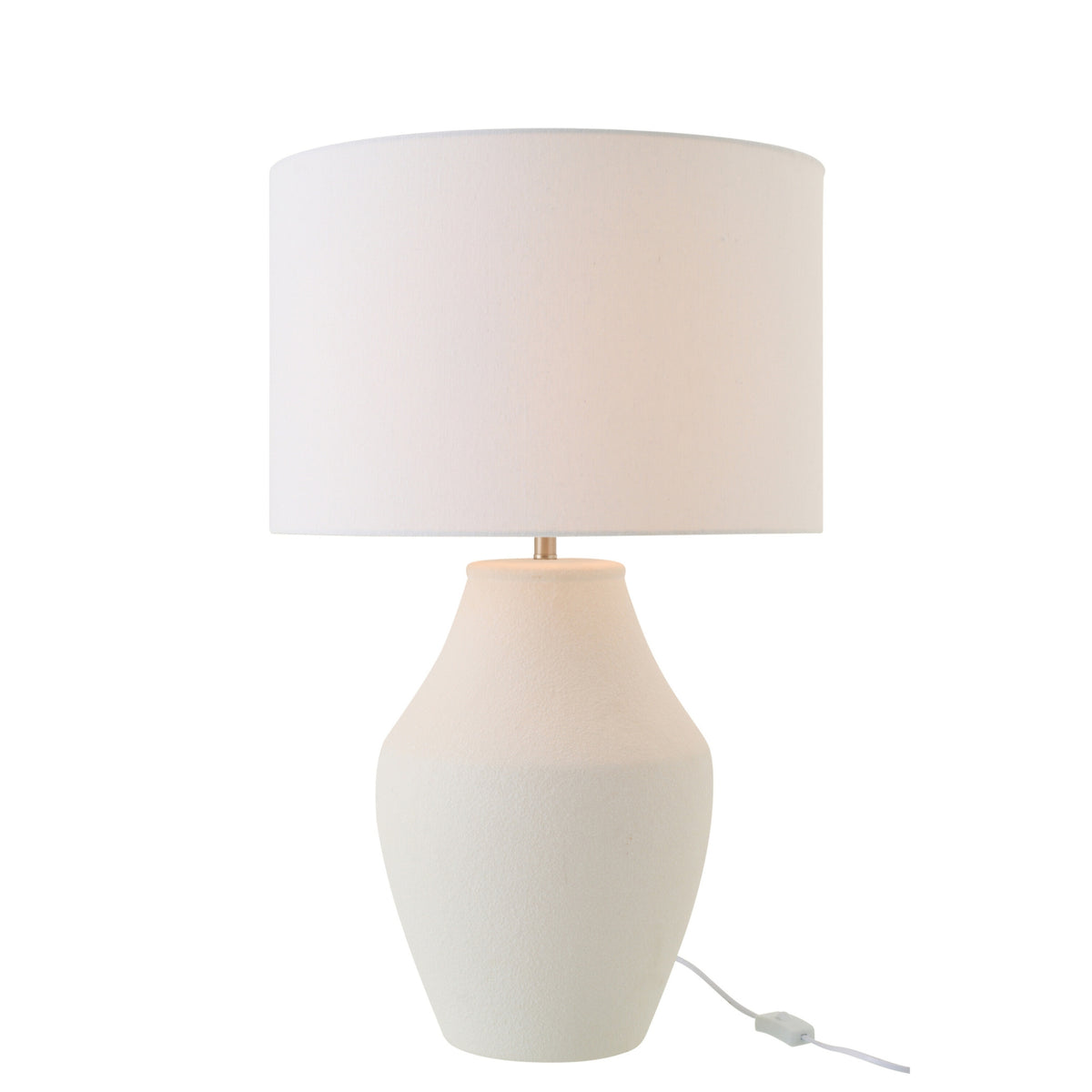 Lámpara de mesa Henri Cerámica Blanca J-Line