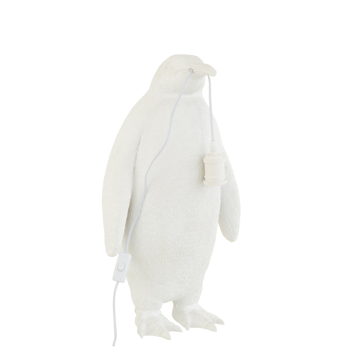 Lámpara de mesa Pingüino Resina Blanca Grande J-Line
