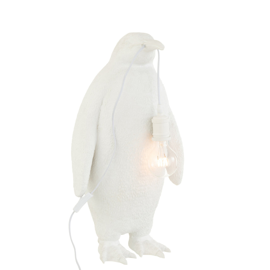 Lámpara de mesa Pingüino Resina Blanca Grande J-Line