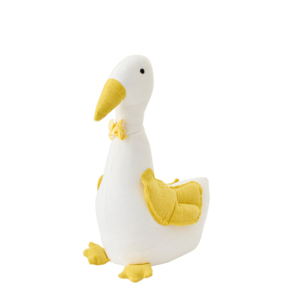 Tope de puerta Pato + Lazo de mariposa Poliéster Blanco/Amarillo J-Line
