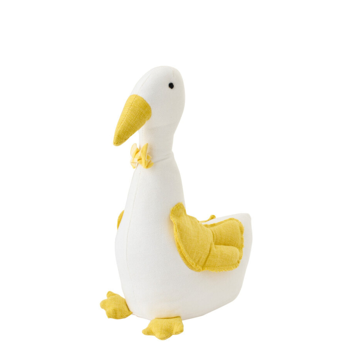 Tope de puerta Pato + Lazo de mariposa Poliéster Blanco/Amarillo J-Line