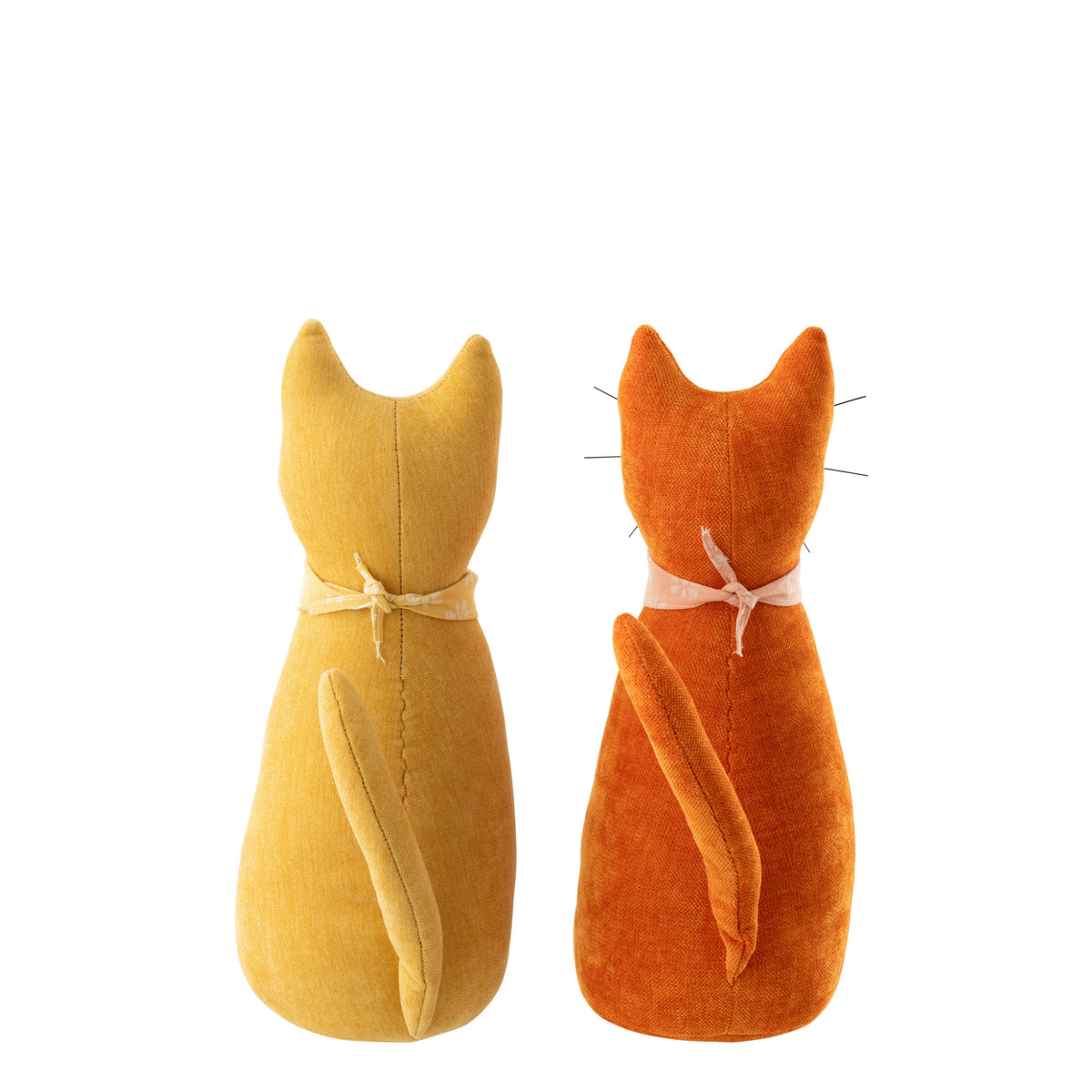 Tope de puerta Gato + Bufanda Poliéster Amarillo cálido/Naranja oscuro Surtido de J-Line 2