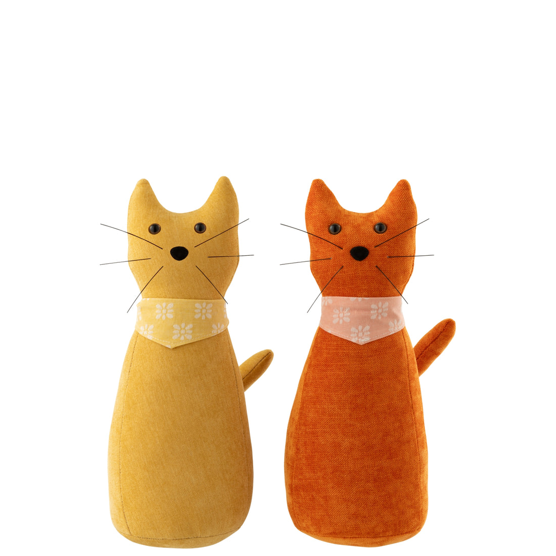 Tope de puerta Gato + Bufanda Poliéster Amarillo cálido/Naranja oscuro Surtido de J-Line 2