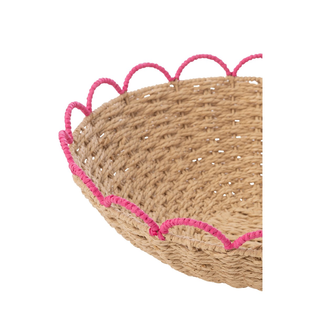 Set de 2 bandejas decorativas de papel rosa/naranja J-Line