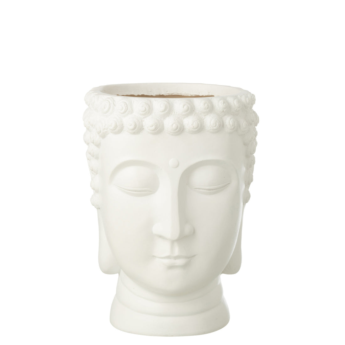 Maceta Buda Polirresina Blanco Grande J-Line