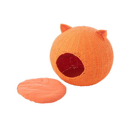Cesta para gatos Orejas de gato Papel Naranja J-Line