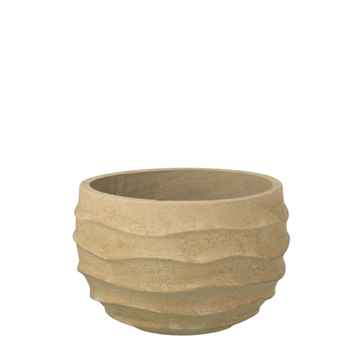 Maceta Wave + Exterior Arena Beige Pequeña J-Line
